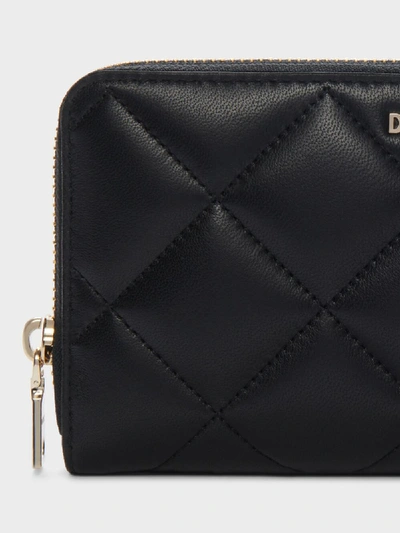 Shop Donna Karan Dkny Women's Allen Large Zip-around Wallet - In Black/gold
