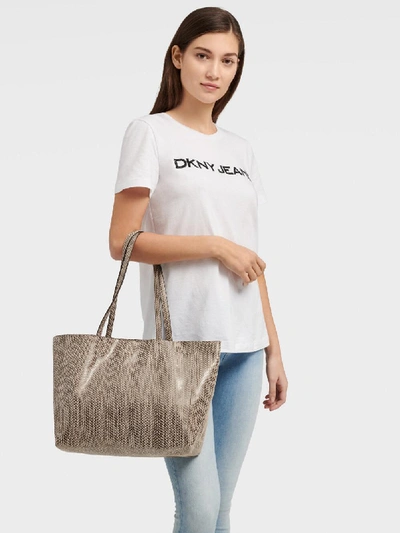 Shop Donna Karan Sally East-west Tote In Dune