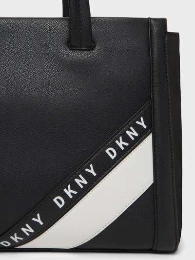 Shop Donna Karan Dkny Women's Bond East-west Tote - In Black/silver