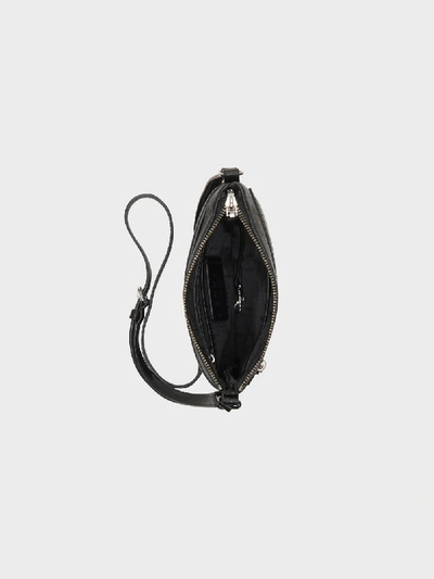 Shop Donna Karan Tappen Crossbody In Black/silver