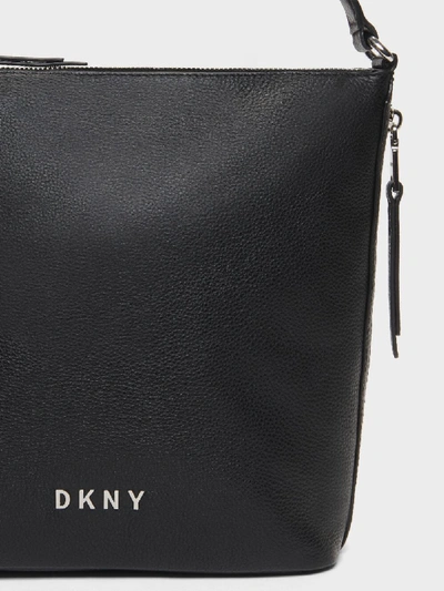 Shop Donna Karan Dkny Women's Tappen Hobo Handbag - In Black/silver