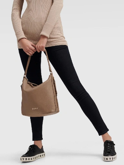 Shop Donna Karan Dkny Women's Tappen Hobo Handbag - In Dune