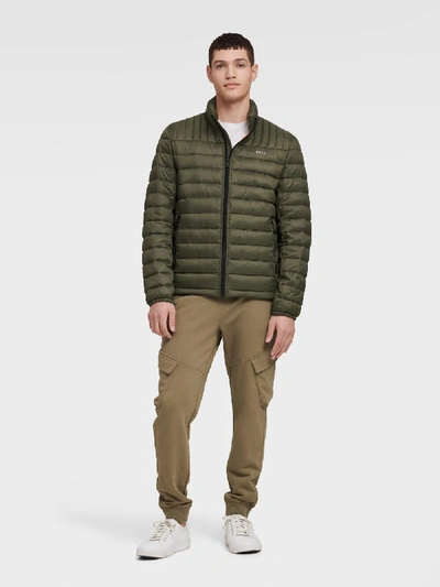 Shop Donna Karan Dkny Men's Packable Puffer Jacket - In Army Green