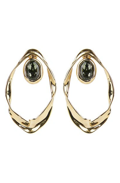 Shop Alexis Bittar Future Antiquity Crumpled Orbit Earrings In Gold