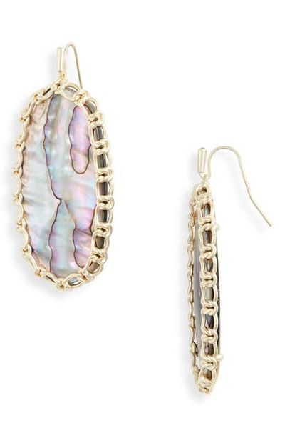 Shop Kendra Scott Danielle Macrame Drop Earrings In Gold/ Nude Abalone