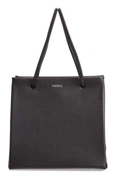 Shop Medea Ice Calfskin Leather Bag In Black