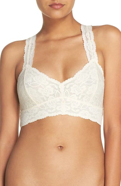 Shop Free People Intimately Fp Lace Racerback Bralette In Ivory