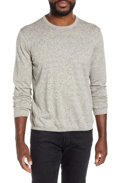 Shop John Varvatos Hungtinton Crewneck Sweater In Stone Grey
