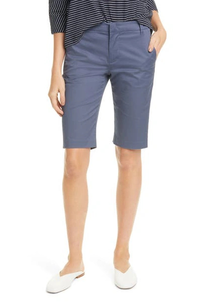 Shop Vince Coin Pocket Stretch Cotton Bermuda Shorts In Postal Blue