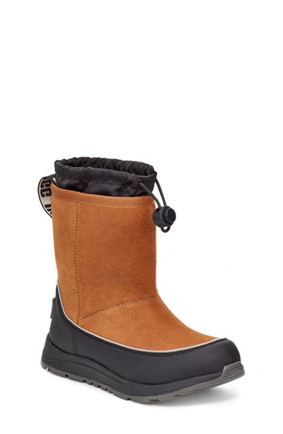 Ugg Boy's  Kirby Waterproof Winter Boot In Chestnut