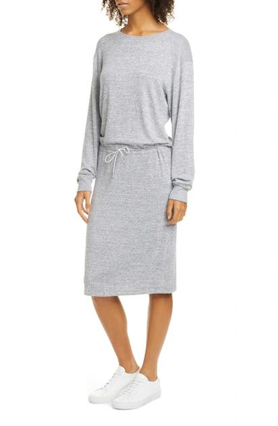 Shop Rag & Bone Avryl Long Sleeve Sweatshirt Dress In Light Heather Grey