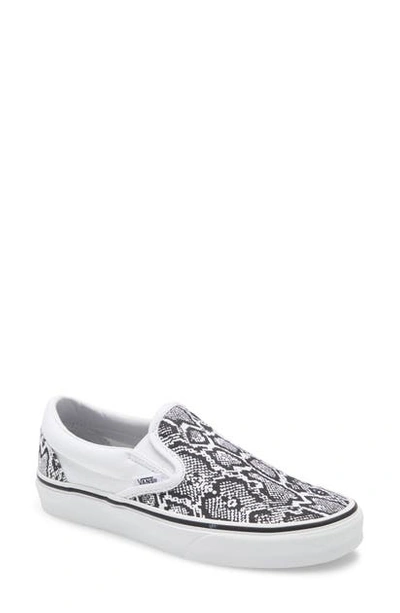 Shop Vans Classic Slip-on Sneaker In White/ True White