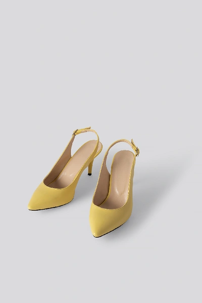 Shop Trendyol Classic Heels Buckle Sandal - Yellow