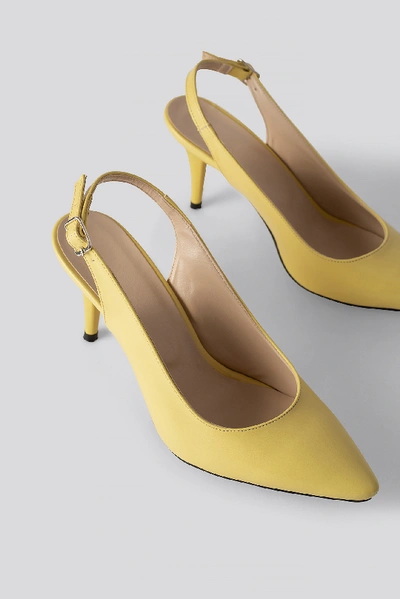 Shop Trendyol Classic Heels Buckle Sandal - Yellow