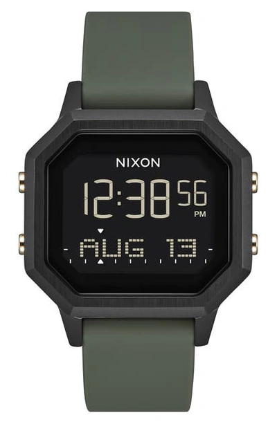 Shop Nixon Siren Digital Watch, 36mm In Fatigue/ Black