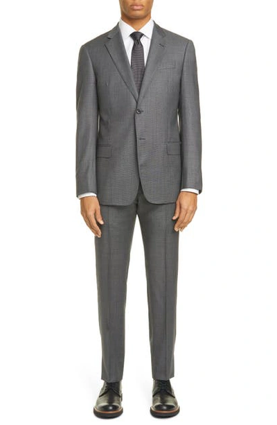 Shop Emporio Armani G Line Trim Fit Solid Wool Suit In Mid Grey