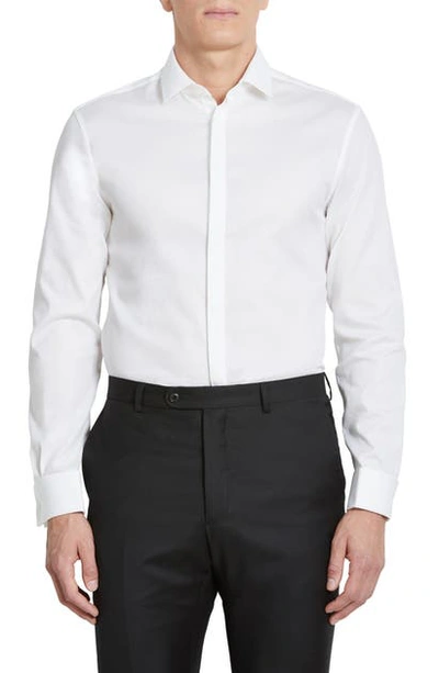 Shop John Varvatos Slim Fit Stretch Solid Tuxedo Shirt In White