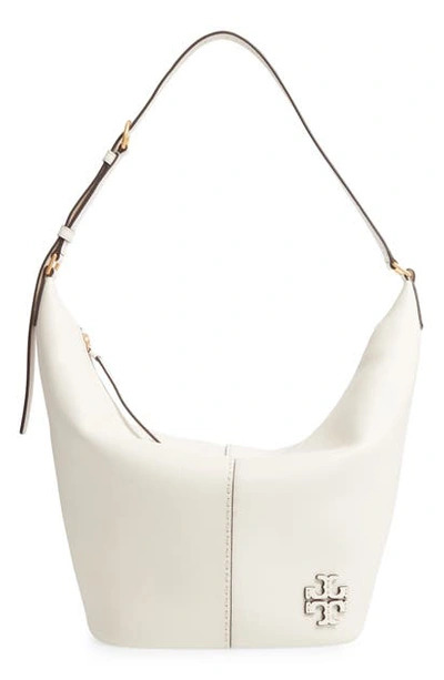 Tory Burch Mcgraw Extra Large Leather Hobo Bag In New Ivory | ModeSens
