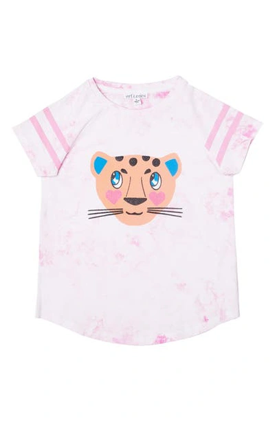 Shop Art & Eden Kim Graphic Tee In Pink Tie Dye Burst