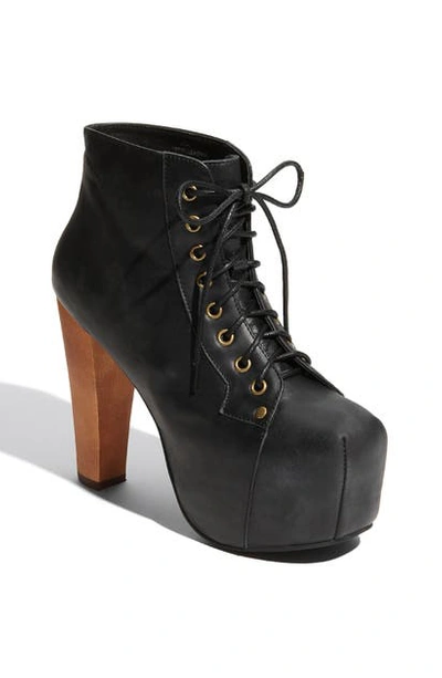 Shop Jeffrey Campbell 'lita' Bootie In Black Distressed