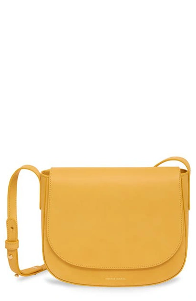 Shop Mansur Gavriel Leather Crossbody Bag In Yellow