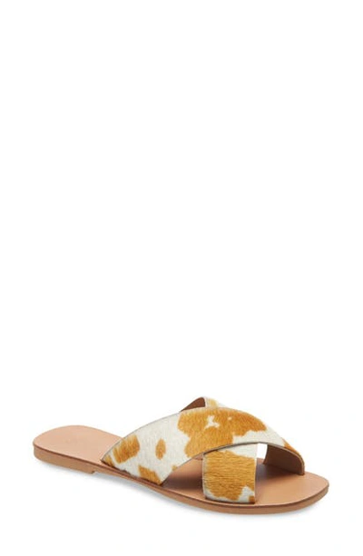Shop Seychelles Total Relaxation Slide Sandal In Tan Cow Leather