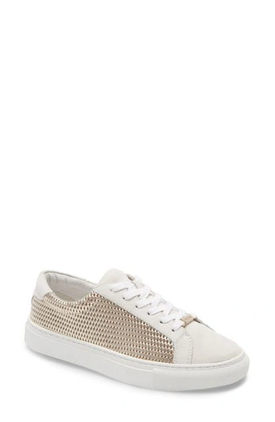 Shop Jslides Lacee Sneaker In Gold/ Gold Leather