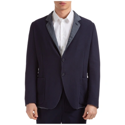 Shop Emporio Armani Men's Jacket Blazer In Blue