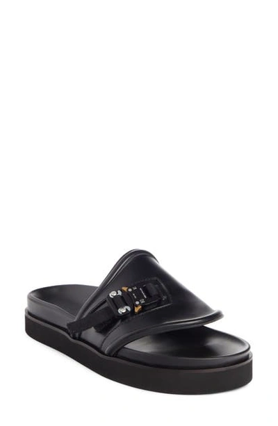 Shop Alyx Buckle Slide Sandal In Black