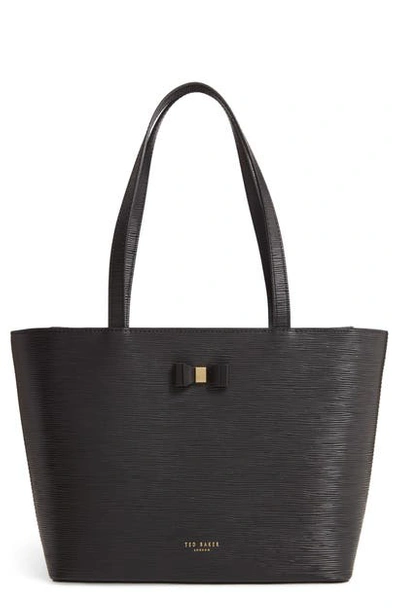 Shop Ted Baker Deannah Leather Shopper & Pouch In Black