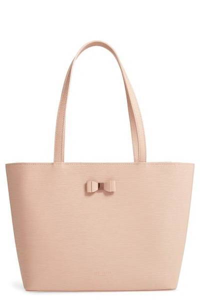 Shop Ted Baker Deannah Leather Shopper & Pouch In Taupe