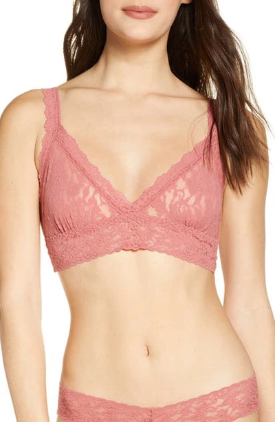 Shop Hanky Panky Signature Lace Bralette In Pink Sands