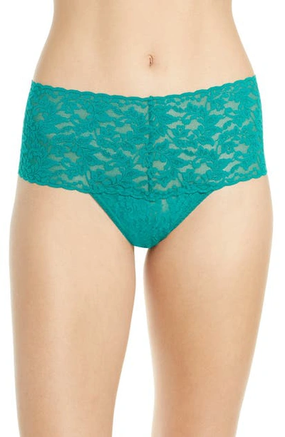 Shop Hanky Panky 'retro' Thong In So Jaded Green