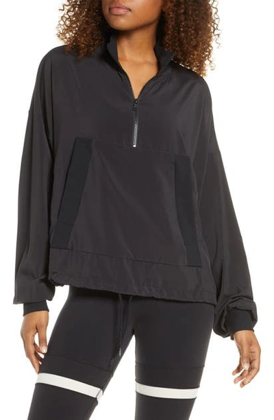 Shop Alo Yoga City Girl Quarter Zip Pullover In Black