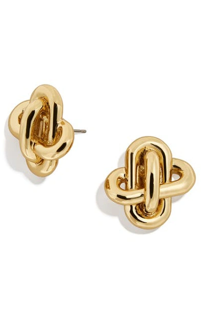 Shop Baublebar Starboard Button Stud Earrings In Gold