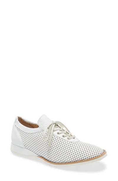 Shop Amalfi By Rangoni Ethan Perforated Sneaker In White Leather
