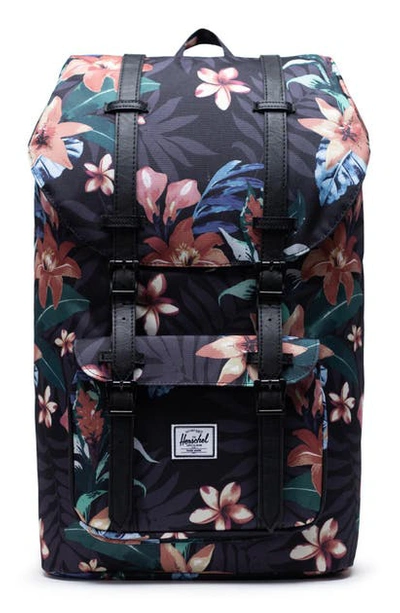 Shop Herschel Supply Co 'little America' Backpack In Summer Floral Black