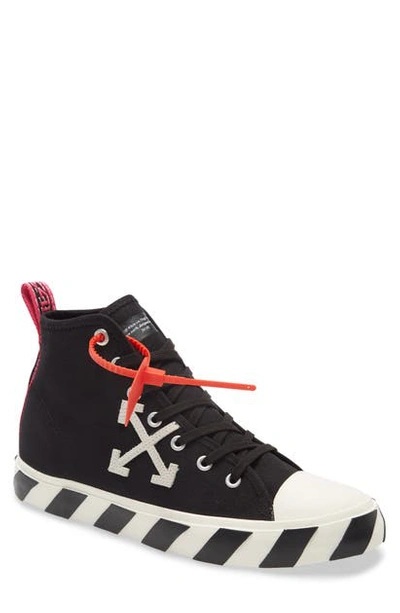 Shop Off-white Mid Top Sneaker In Black/ White