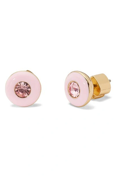Shop Kate Spade Candy Drops Round Enamel Stud Earrings In Pink