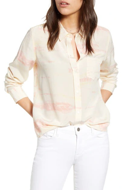 Shop Rails Kate Silk Shirt In Sunburst Tie Dye