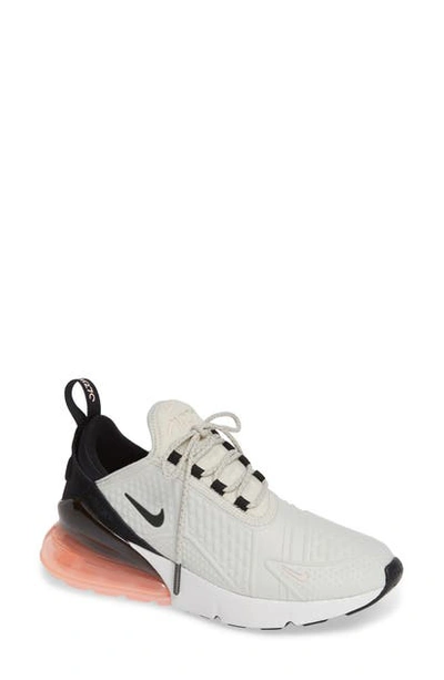 Shop Nike Air Max 270 Sneaker In Light Bone/ Black- Pink- White
