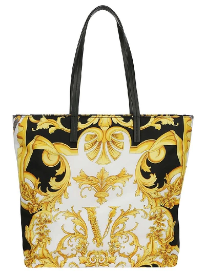 Shop Versace Palazzo Baroque Print Tote Bag In Multi