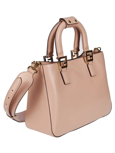Shop Fendi Ff Small Top Handle Tote Bag In Pink