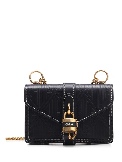 Shop Chloé Aby Chain Shoulder Bag In Blue