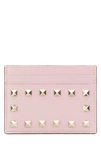 Shop Valentino Garavani Rockstud Cardholder In Pink