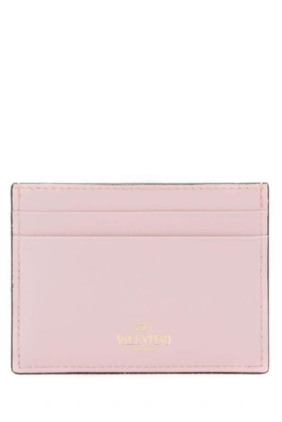 Shop Valentino Garavani Rockstud Cardholder In Pink