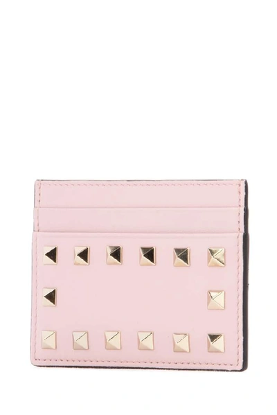Shop Valentino Garavani Rockstud Cardholder In Pink