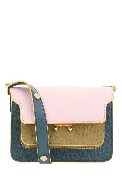 Shop Marni Trunk Mini Shoulder Bag In Multi