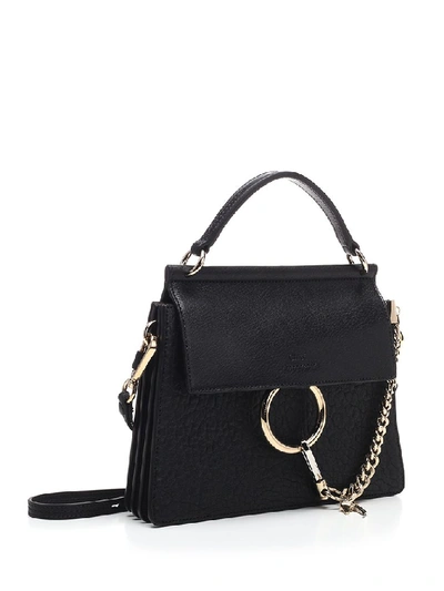 Shop Chloé Small Faye Shoulder Bag In Black