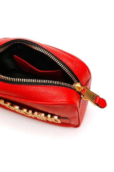 Shop Moschino Logo Camera Bag In Red